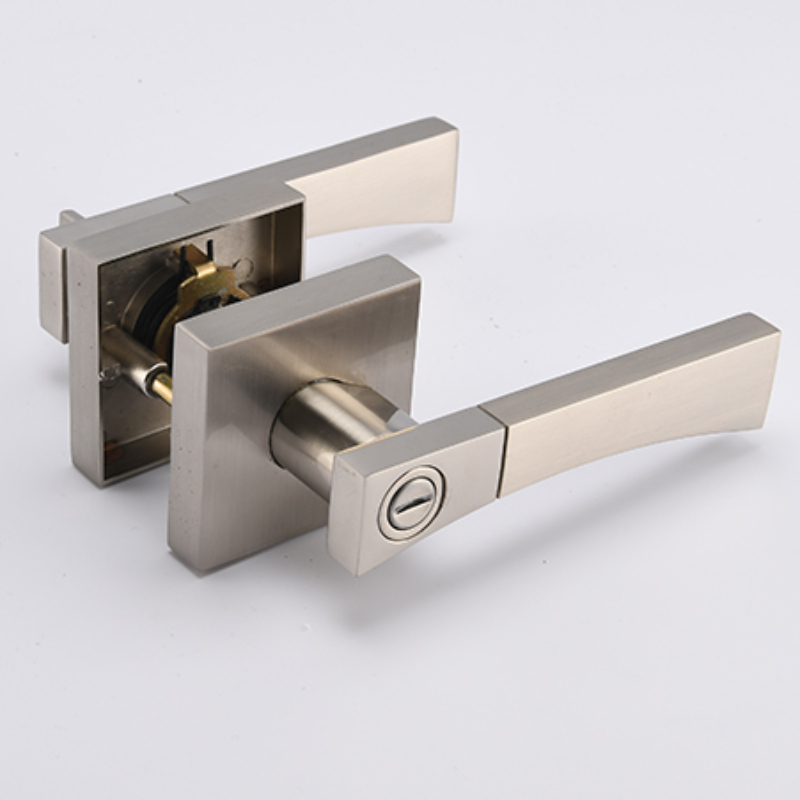 S7810 Modern Design Privacy Door Lever Handle zámek pro koupelnu, ložnice saténovýnikl povrch