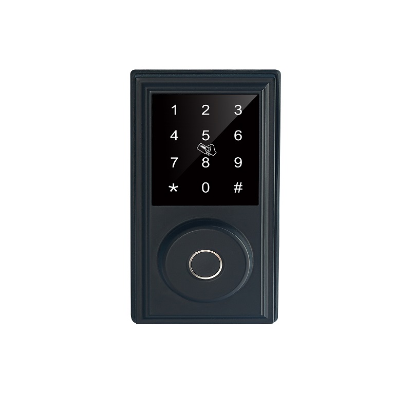 3002 Inteligentní zámek pro přední dveře s klávesnicí dotykové obrazovky a otisky prstů, elektronický inteligentní zámek dveří Deadbolt