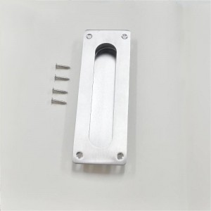 7,09 palcové zapuštěné zapuštěné flush tahy pro dveře skříně kapesních dveří, posouvá se po rukojeti stodoly, kartáčovanénerezové obdélníkové dveře tahají hardware